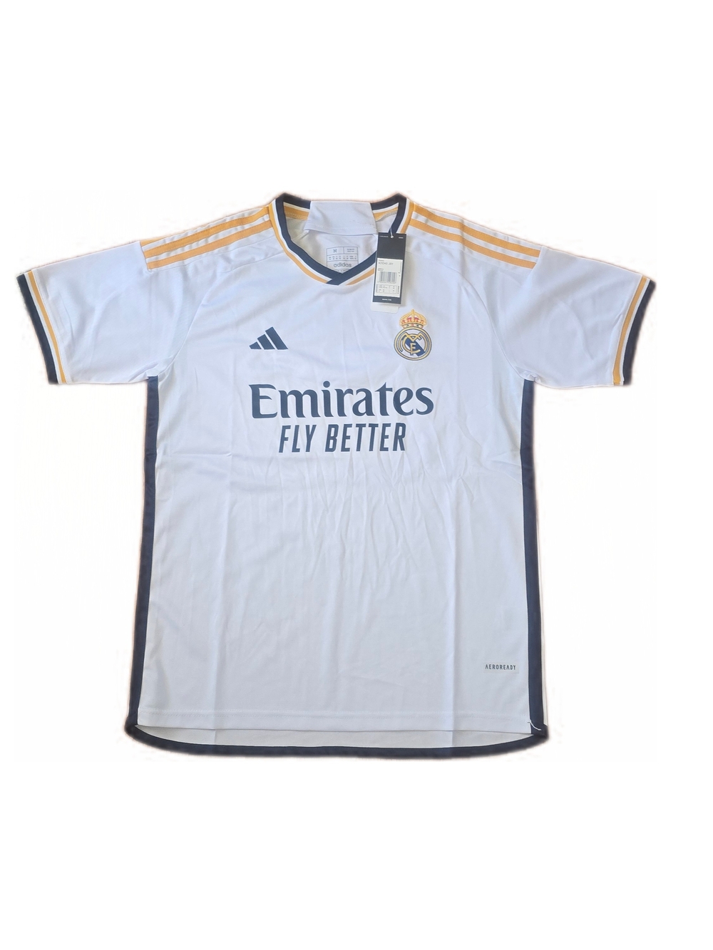 NWT Adidas Real Madrid Home Shirt - White & Gold & Black